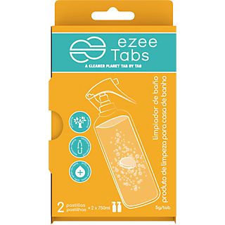 Limpiador - Ezeetabs Baños, 2 pastillas, 5 gr, Aroma afrutado, Amarillo