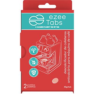 Limpiador - Ezeetabs, Descalcificador para cafeteras, 2 pastillas, 35 gr, Rojo