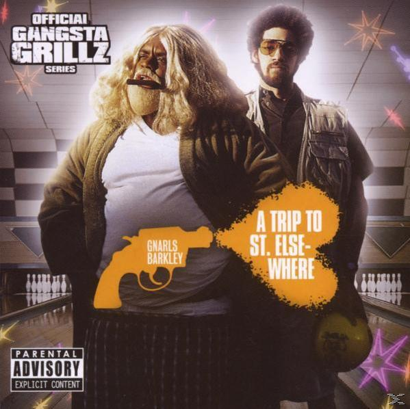 Album borító két férfival egy bowlingpálya előtt. Szöveg: OFFICIAL GANGSTA GRILLZ SERIES. A TRIP TO ST. ELSEWHERE.