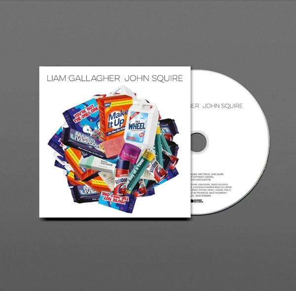 CD-Albumcover mit einer Sammlung von Lebensmittelprodukten.