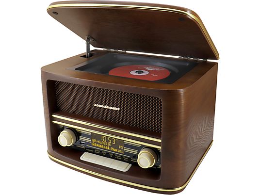 SOUNDMASTER NR961 Wood - Radio stéréo DAB+/FM nostalgie avec CD/MP3 (Bois)