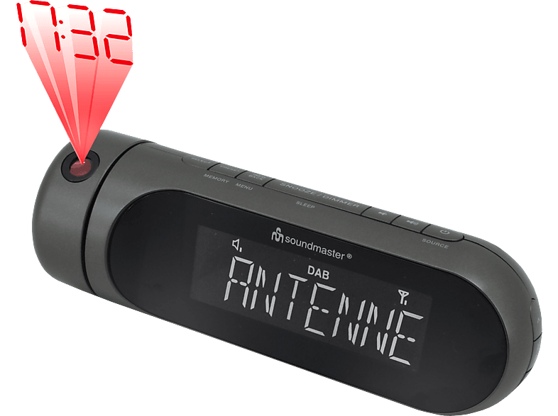 SOUNDMASTER UR6700AN - Uhrenradio (DAB+, FM, Anthrazit)