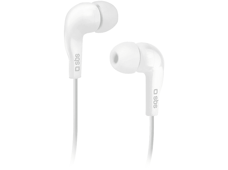 SBS 08805 Studio mix 10 Stereo In-Ear Kopfhörer mit Klinkenkabel, Weiß