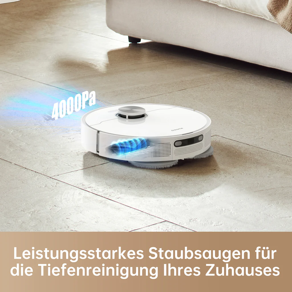 Ein schwarzes und blaues Smartphone mit Motorola-Logo und moto g04-Text auf dem Bildschirm.