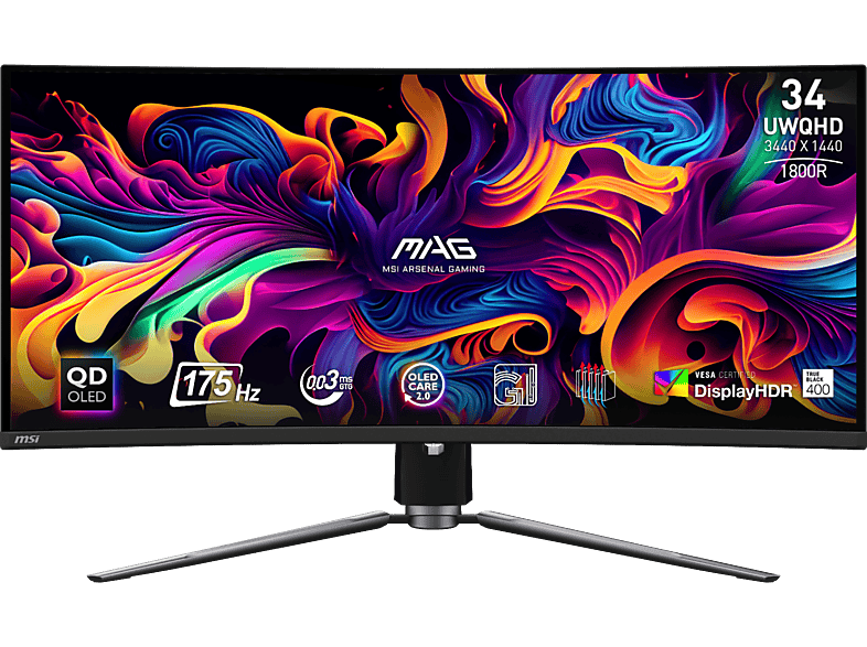 MSI Mag 341cqp Qd-oled - 34 Inch 3440 X 1440 (ultrawide Quad Hd) 0.03 Ms 175 Hz