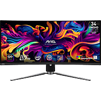 MediaMarkt MSI MAG 341CQP QD-OLED - 34 inch - 3440 x 1440 (Ultrawide Quad HD) - 0.03 ms - 175 Hz aanbieding