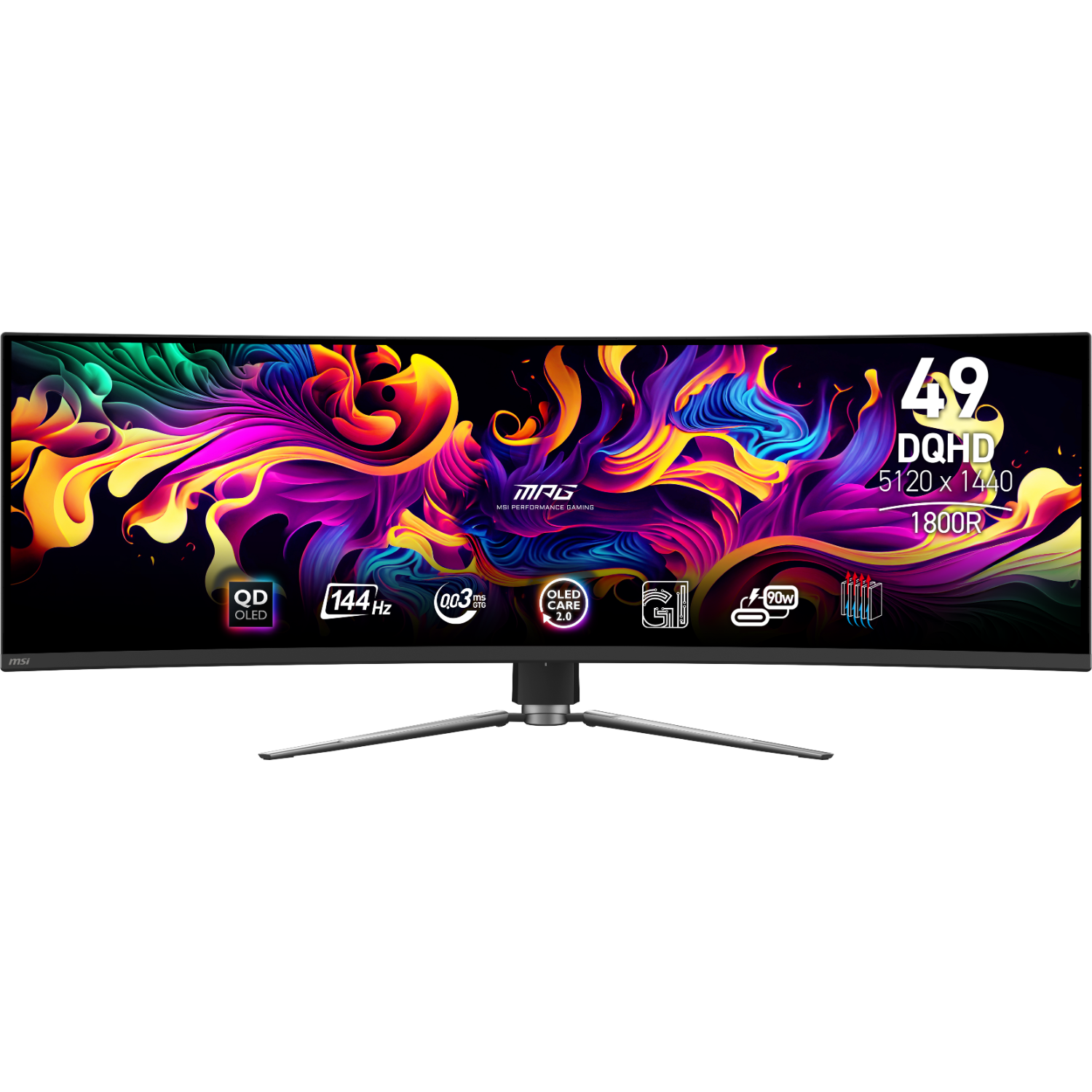Msi Mpg 491cqp Qd-oled - 49 Inch 5120 X 1440 (dual Quad Hd) 0.03 Ms 144 Hz
