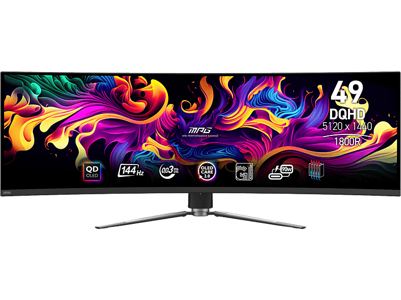MSI MPG 491CQP QD-OLED - 49 inch - 5120 x 1440 (Dual Quad HD) - 0.03 ms - 144 Hz