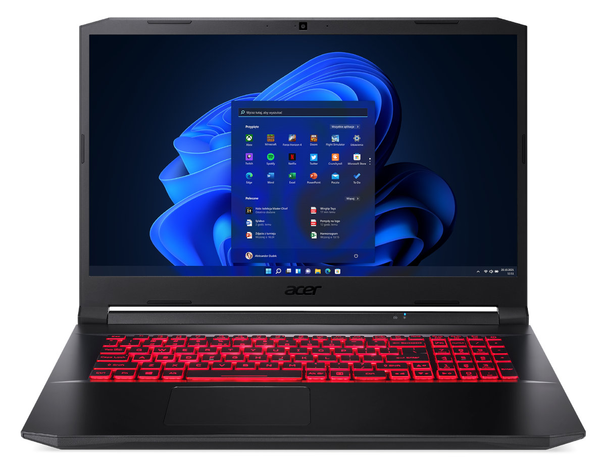 Laptop ACER Nitro 5 AN517-54-7104 FHD i7-11600H/16GB/1TB SSD/RTX3050 4GB/Win11H Czarny