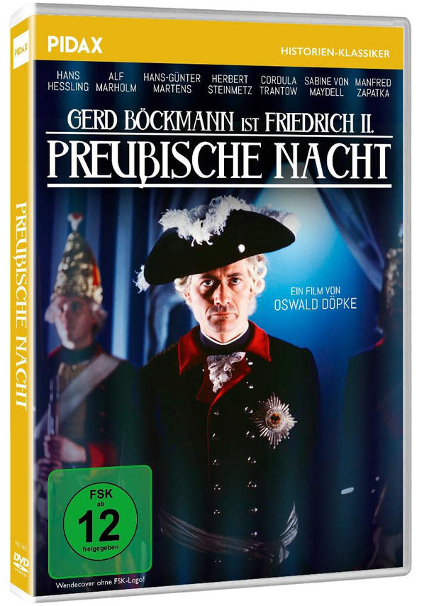 DVD-Hülle mit Mann mit weißer Perücke. Text auf Deutsch. Gelber und weißer Hintergrund.