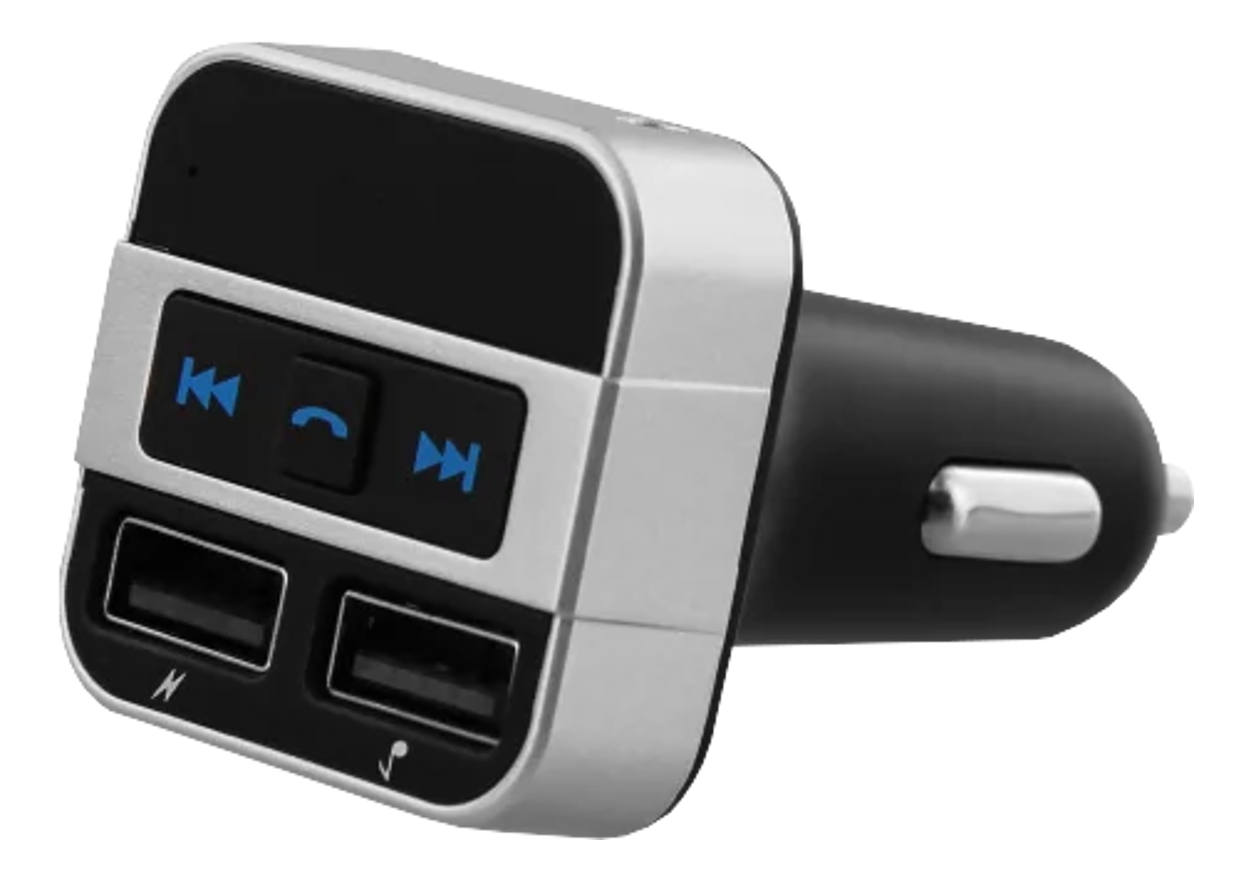 TNB FMCT07 - Trasmettitore FM con Bluetooth e funzione vivavoce (Nero/Argento)