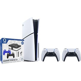 SONY PlayStation 5 Console Slim + 2 DualSense Controllers + Qware PS5 Gamingset Bundel