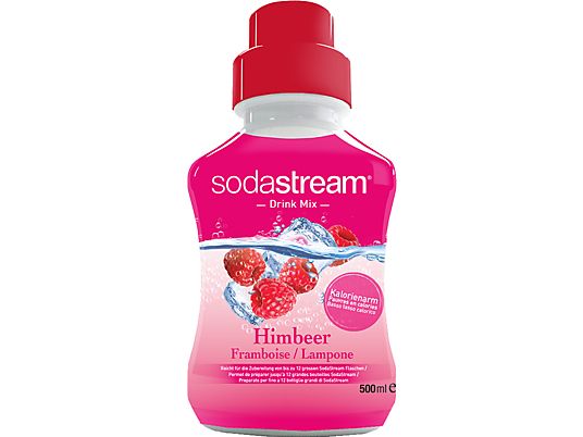 SODA-STREAM Drink Mix Lampone 500ml - Sciroppo da bere (Basso tasso calorico) (Rosso)