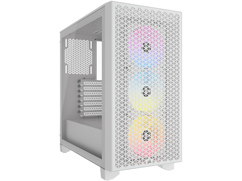 CORSAIR 3000D RGB airFlow Mid-Tower PC-Gehäuse - Weiß