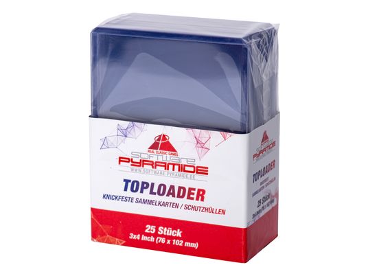 SOFTWARE PYRAMIDE Toploader Clear Pack (25 pièces) - Pochettes pour cartes à collectionner (Transparent)