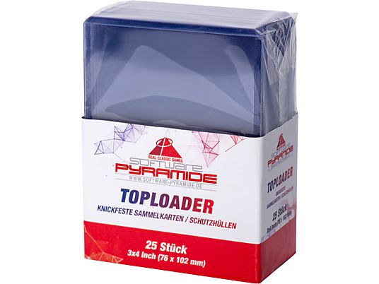 SOFTWARE PYRAMIDE Toploader Clear Pack (25 Stück) - Sammelkartenhüllen (Transparent)