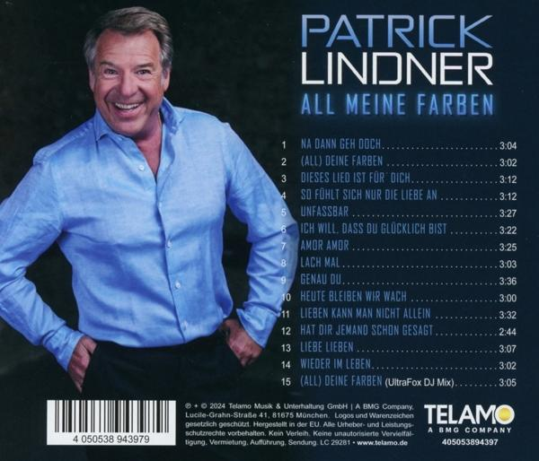CD-Cover mit Foto von Patrick Lindner und Titelliste.