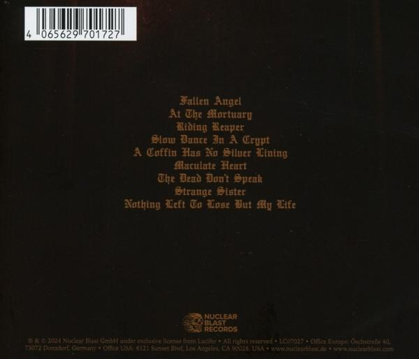 Rückseite einer CD mit Songtiteln und einem Plattenlabel-Logo.