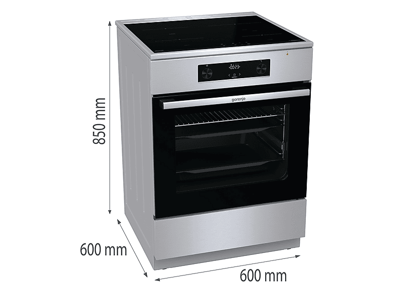 Gorenje GEIT6C60XPG Standherd (EEK: A, Induktionskochfeld, 71 l, Edelstahl) — Foto 4 von 5