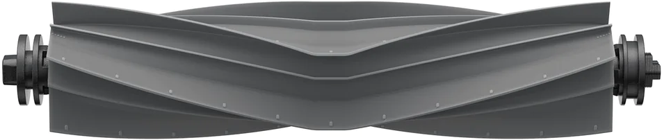 Eine graue Staubsaugerbürstenrolle mit Spiraldesign.