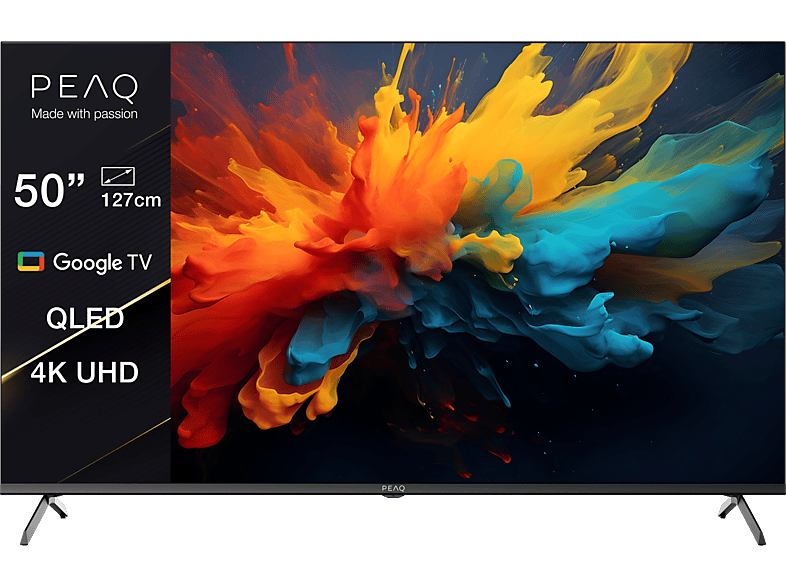 PEAQ PTV 50GQU-5024C TV (Flat, 50 / 126 cm, UHD 4K, Smart TV, Google TV)