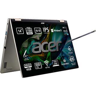 Convertible 2 en 1 - Acer Spin SP514-51N, 14" WQXGA, Intel® Evo™ Core™ i7-1260P, 16GB RAM, 1TB SSD, UMA, Windows 11 Home, Gris