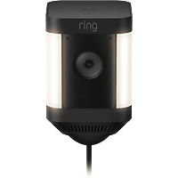 MediaMarkt Ring Spotlight Cam Plus Plug-in Zwart aanbieding