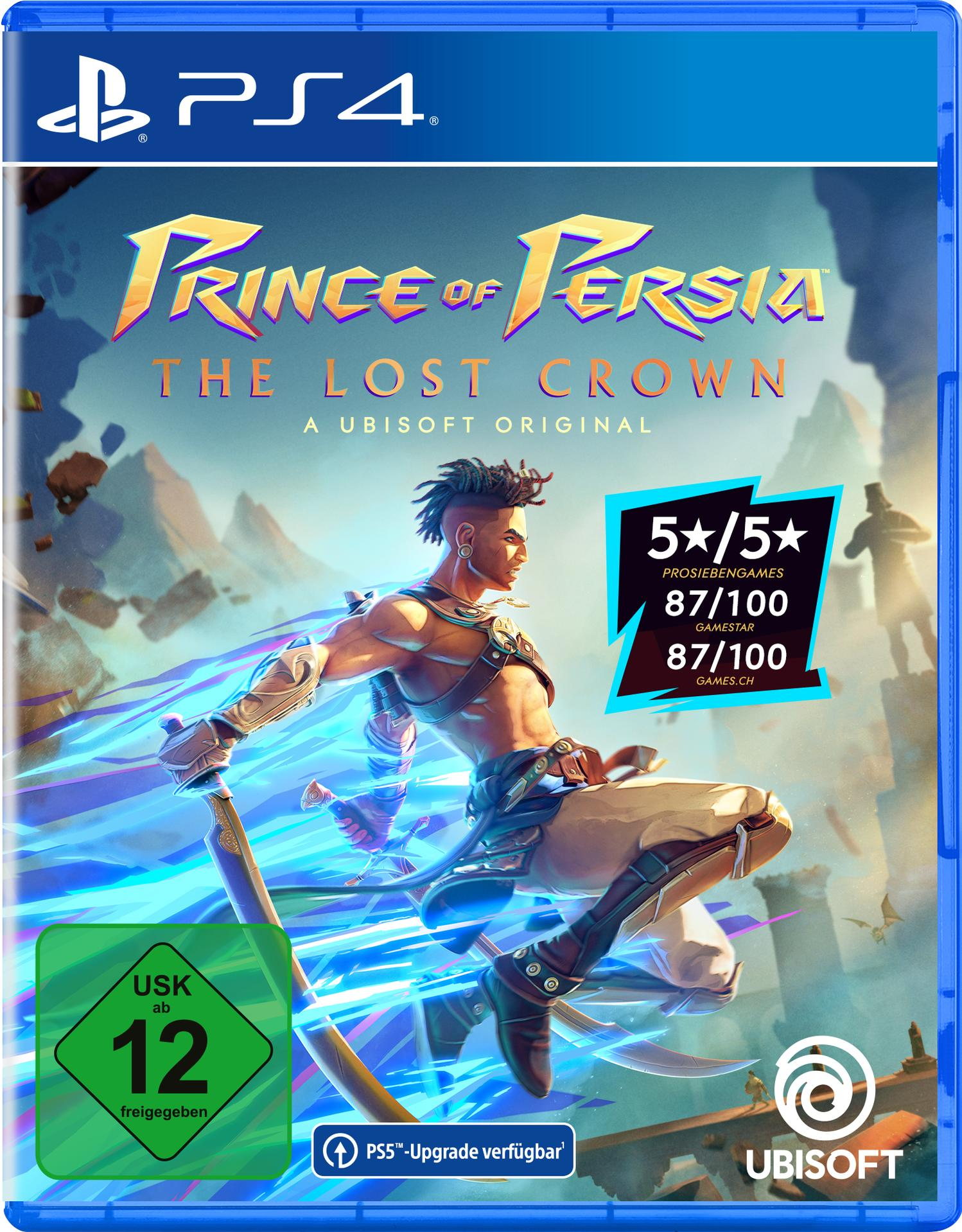 PS4-Spielcover für Prince of Persia: The Lost Crown, mit Charakterkunst.