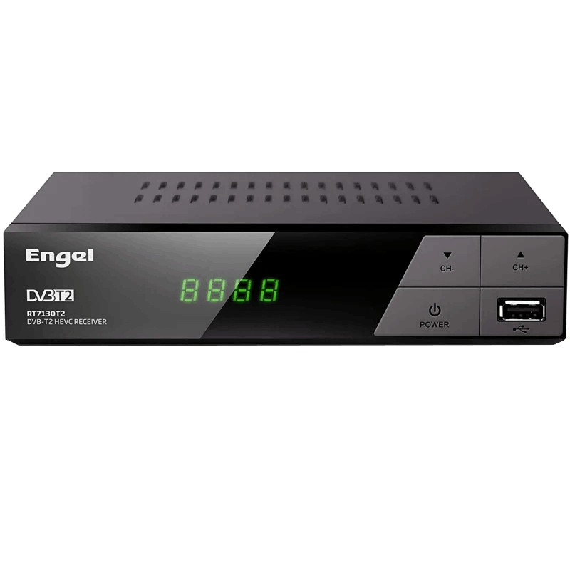 Receptor TDT - Engel RT-7130T2, DVB-TD, Graba HD, HDMI, USB 2.0, Negro
