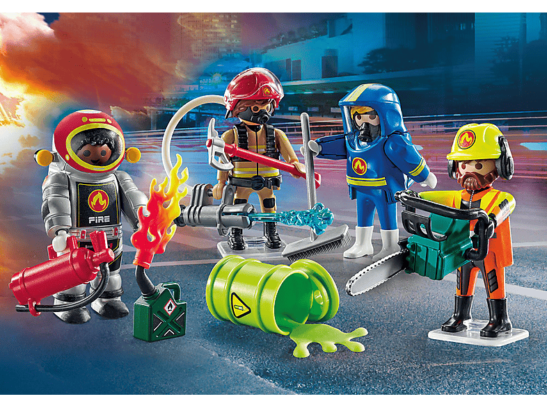Thumbnail - PLAYMOBIL 71468 My Figures Feuerwehr Spielset, Mehrfarbig