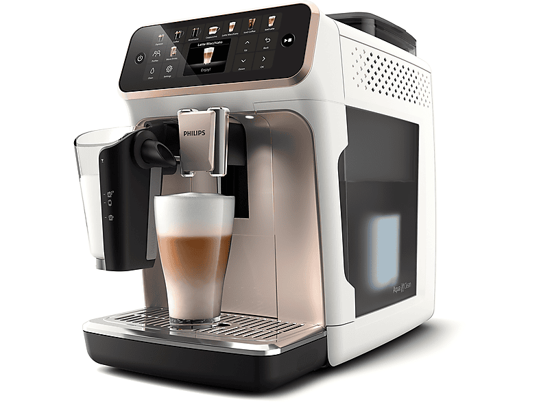 Philips EP5543/80 Serie 5500 Latte Go Kaffeevollautomat (Rosegold/Weiß, Scheibenmahlwerk aus 100 % Keramik, 15 bar, externer Milchbehälter) — Foto 2 von 5