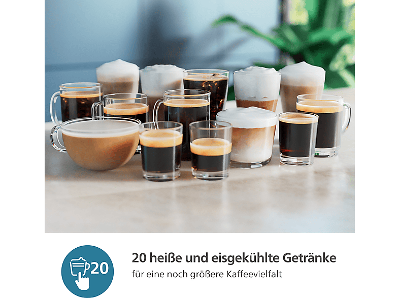 Philips EP5543/80 Serie 5500 Latte Go Kaffeevollautomat (Rosegold/Weiß, Scheibenmahlwerk aus 100 % Keramik, 15 bar, externer Milchbehälter) — Foto 3 von 5