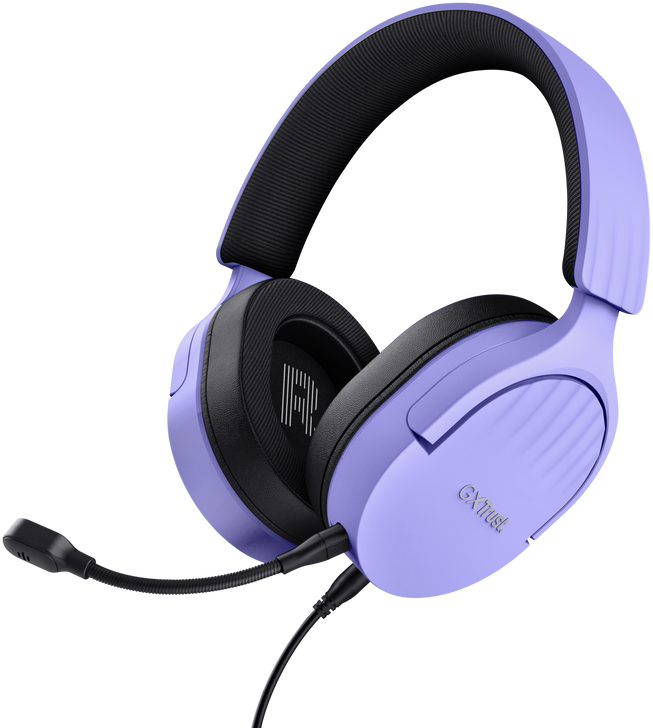 TRUST GXT 489P Fayzo vezetékes fejhallgató mikrofonnal, 2x3,5 mm jack, lila (25301)