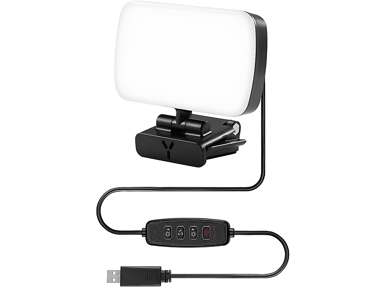 ISY IVL-1000 USB-Videostreaming-Licht, Schwarz