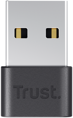 Fekete Trust USB adapter ezüst részletekkel.