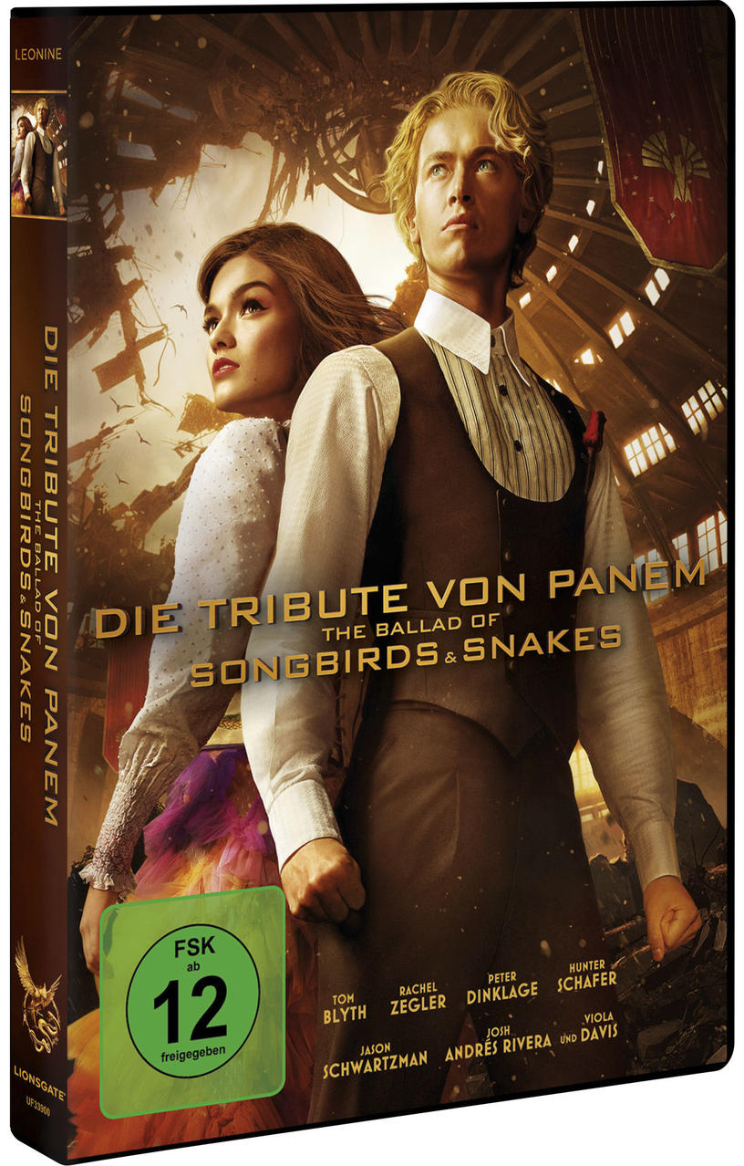 DVD-Hülle für 'The Ballad of Songbirds & Snakes'. Zeigt zwei junge Leute. Text auf Deutsch und Englisch.