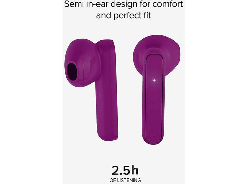 SBS 18556 NUBox TrueWireless Kopfhörer mit Touch-Steuerung, Violett; True Wireless Kopfhörer — Foto 2 von 4