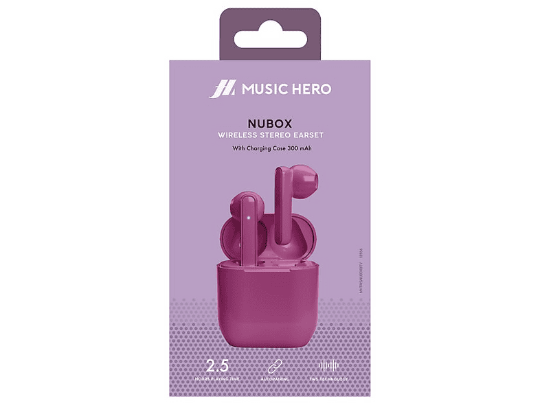 SBS 18556 NUBox TrueWireless Kopfhörer mit Touch-Steuerung, Violett; True Wireless Kopfhörer — Foto 4 von 4