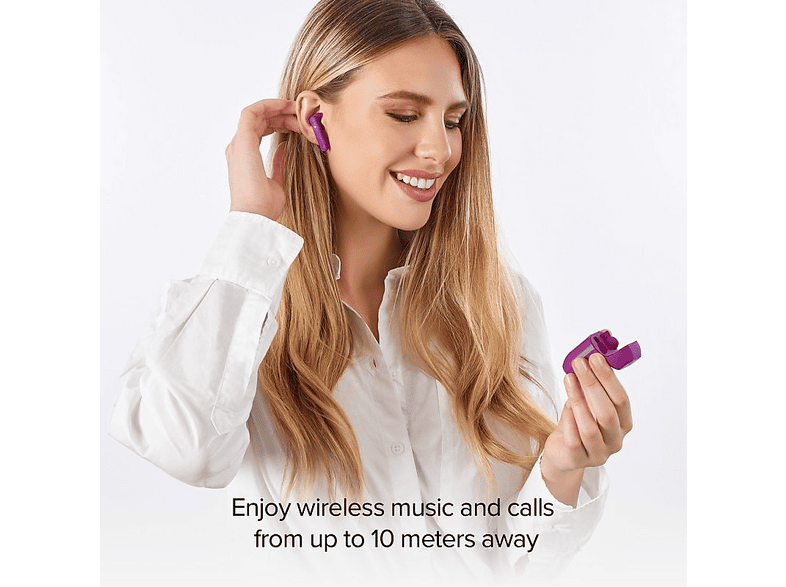SBS 18556 NUBox TrueWireless Kopfhörer mit Touch-Steuerung, Violett; True Wireless Kopfhörer — Foto 3 von 4