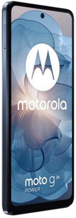 Niebieski smartfon Motorola Moto G24 Power.