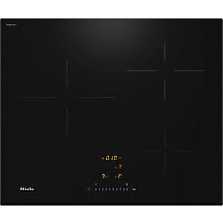 Placa inducción - Miele KM 7360 FL, 3 zonas, Zona grande 14-28 cm, 62 cm, ComfortSelect, Negro