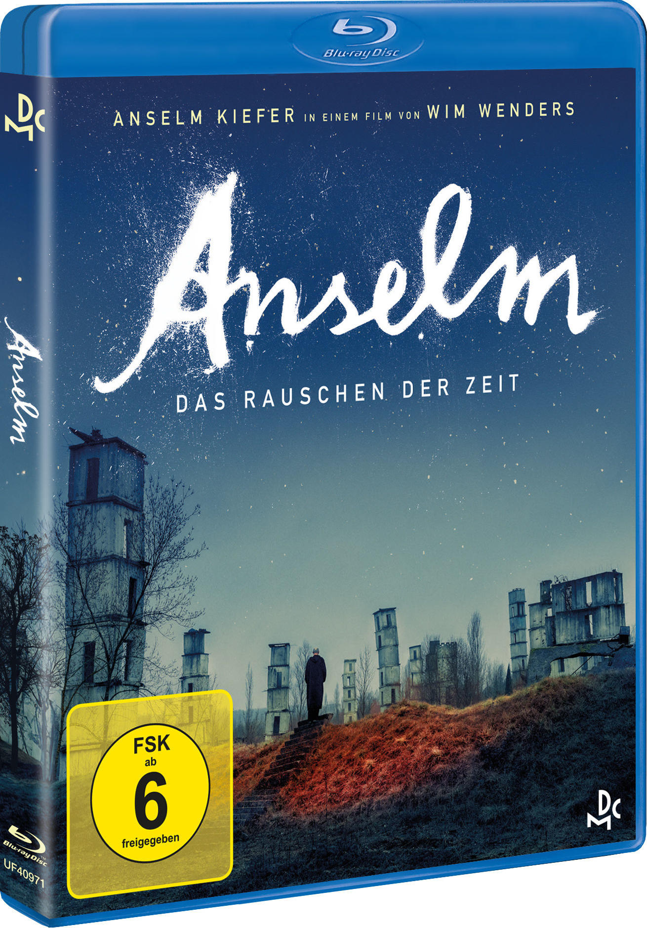 Blu-ray-Disc-Cover, deutscher Titel, Anselm, Filmplakat mit dunkler Landschaft.