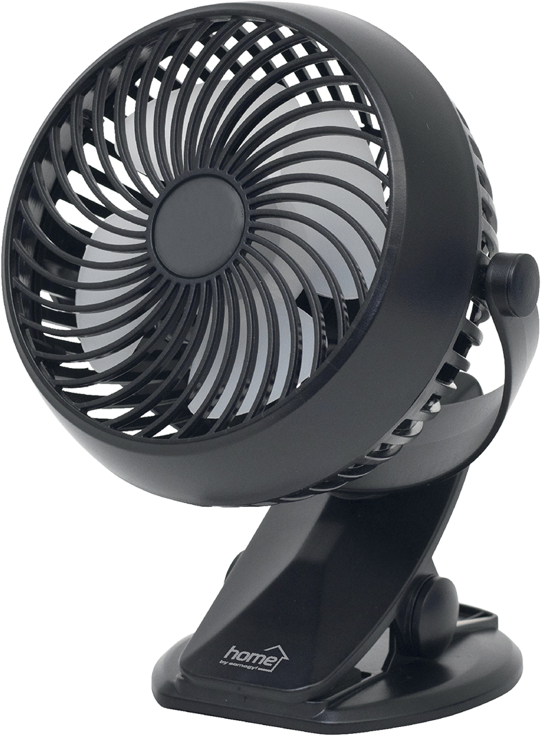 HOME CLF 10/BK Csíptetős, akkumulátoros ventilátor, 10 cm, fekete