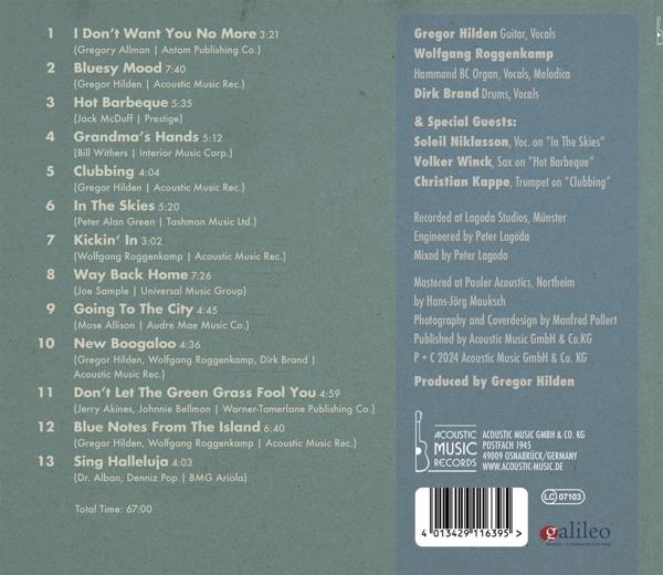 Die Rückseite einer CD-Hülle mit Text.