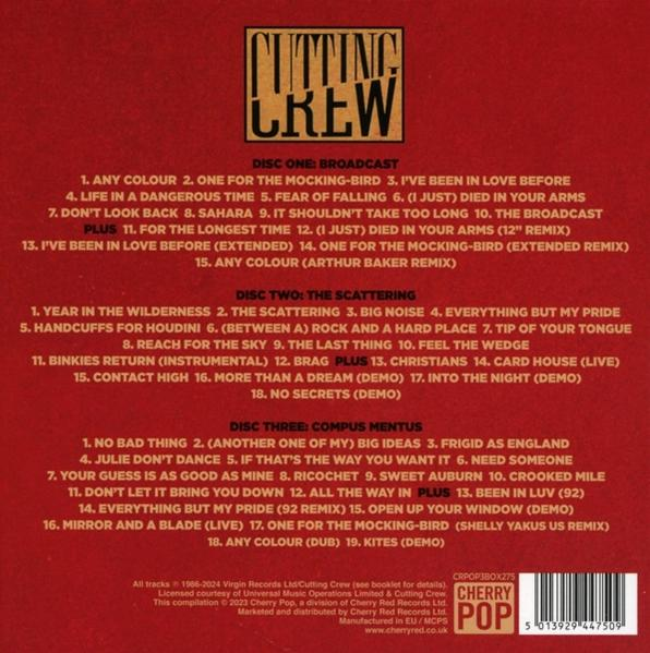 CD-Albumcover mit Details der Disc, Songtiteln und Künstlerinformationen.