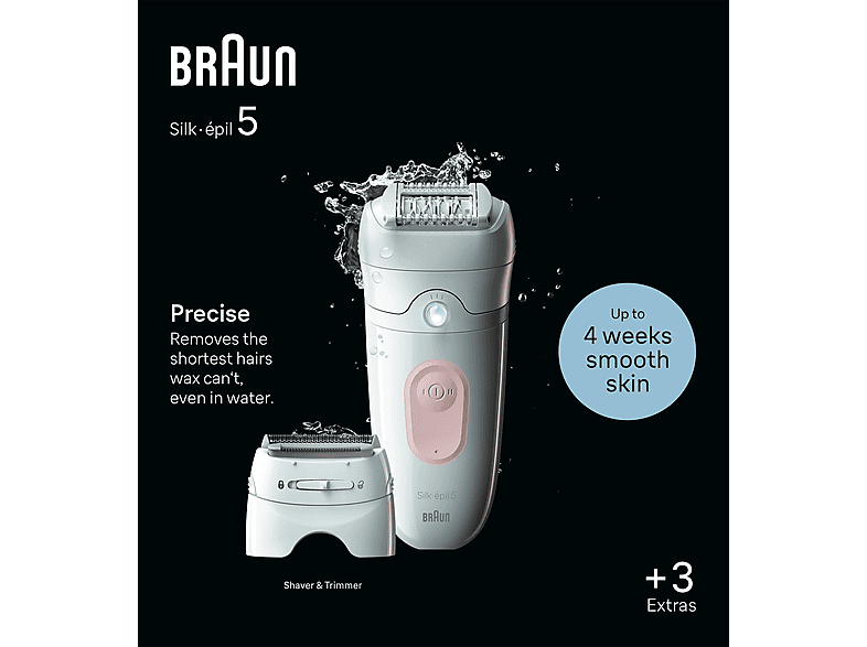 Braun Silk-épil 5 5-030 28 Pinzette Pink, Weiß