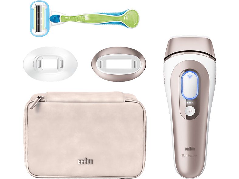 BRAUN Skin i-expert Pro 7 PL7147 - IPL Haarentfernungsgerät (Weiss/Gold)