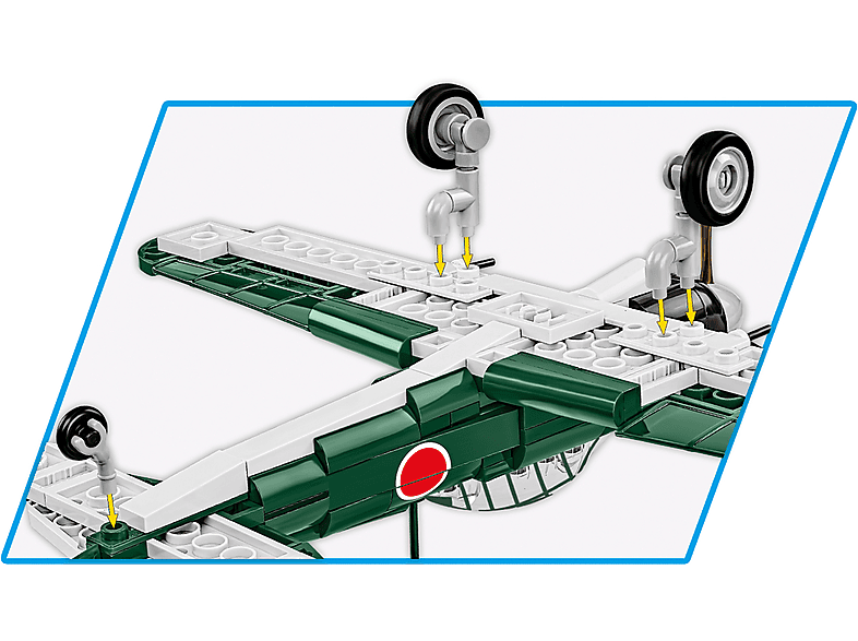 Thumbnail - COBI - Mitsubishi A6M2 Zero Bausatz, Mehrfarbig