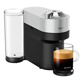 DE-LONGHI ENV95.S Vertuo Pop+ Deluxe - Nespresso® Kaffeemaschine (Schwarz/Metall)