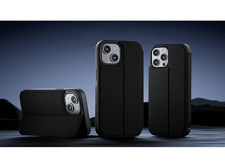 Thumbnail - ISY ISC-3134, Bookcover, Apple, iPhone 15 Pro, Schwarz